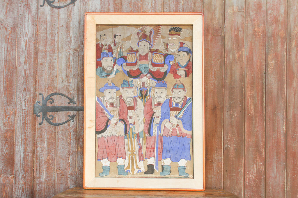 Antique Chinese Eight Immortal Painting