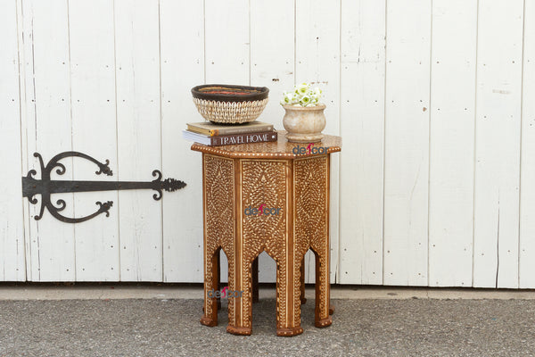 Tall Anglo-Indian Inlay Side Table