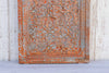 Antique Indian Painted Floral Carved Panel