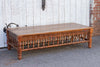 Light Brown Carved Spindle Coffee Table (Trade)