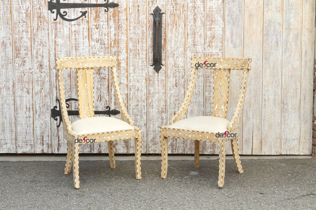 Pair of Dutch Colonial Inlay Chairs