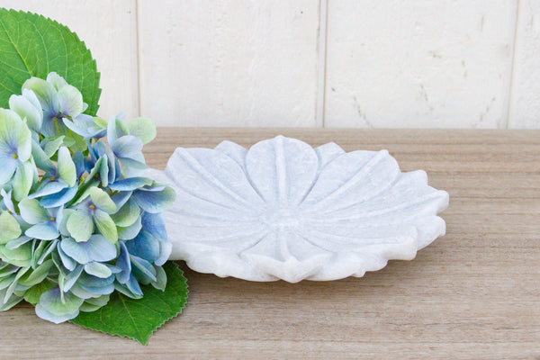 Pure White Marble Carved Plate