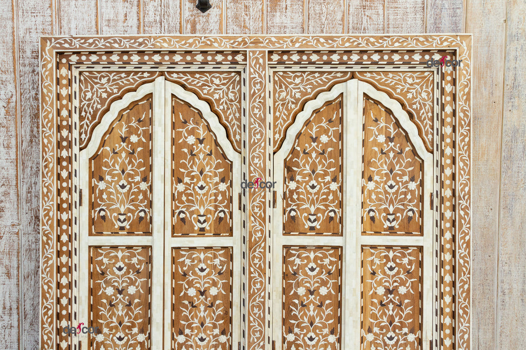 Royal Arched Mihrab Marquetry Window Panel