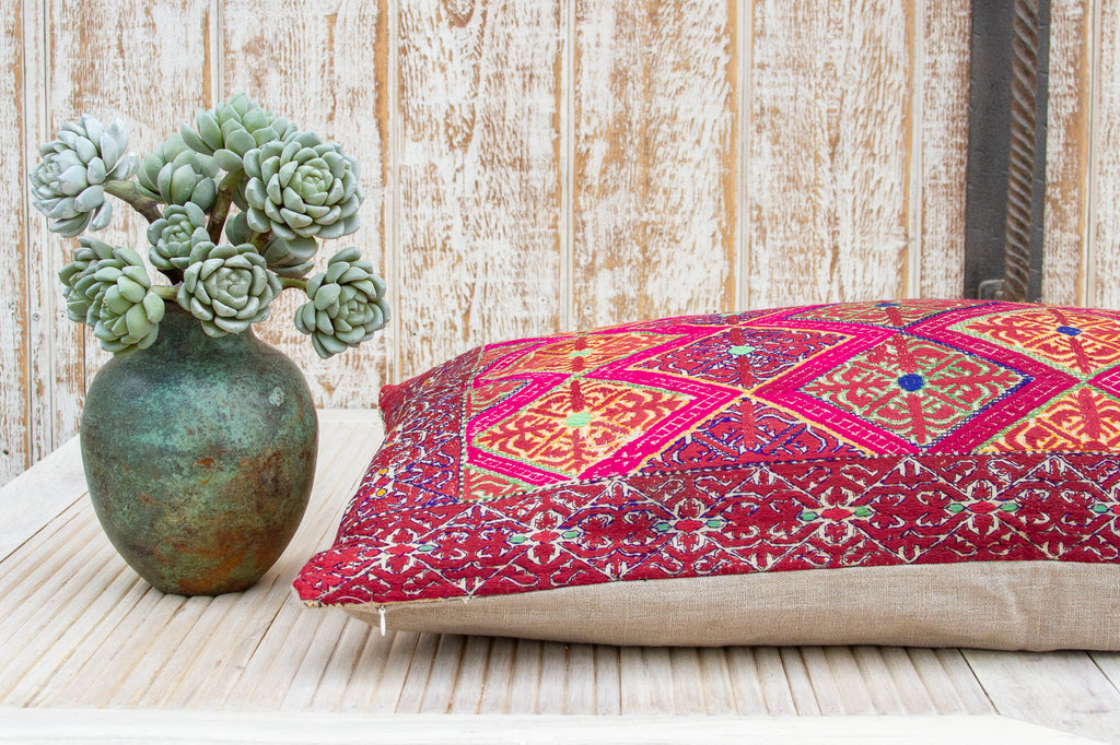 Antique Kamali Sindh Silk Pillow (Trade)