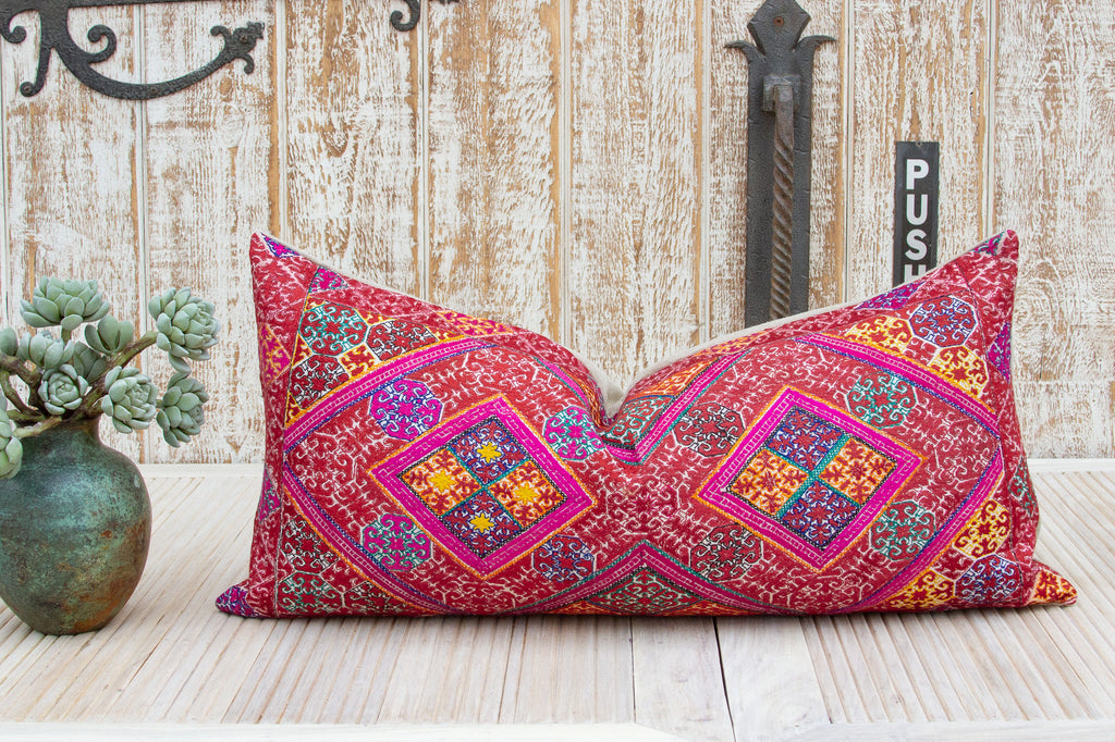 Antique Salma Sindh Silk Pillow (Trade)