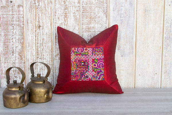 Binaki Indian Silk Decorative Pillow Cover