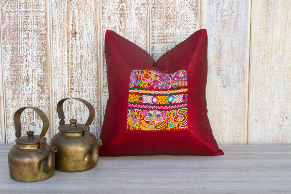 Aipal Indian Silk Decorative Pillow Cover