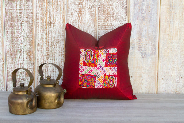 Amana Indian Silk Decorative Pillow Cover