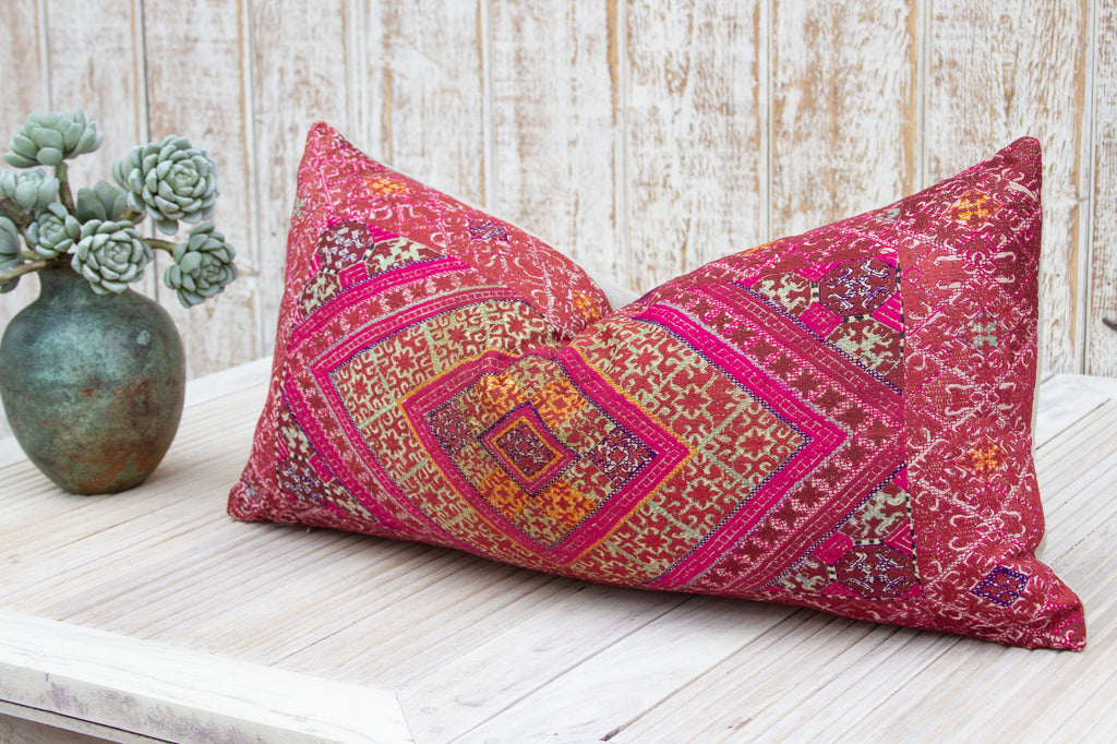 Antique Taneesha Sindh Silk Pillow (Trade)