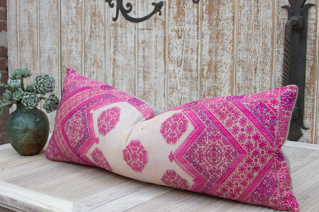 Antique Raji Sindh Silk Pillow