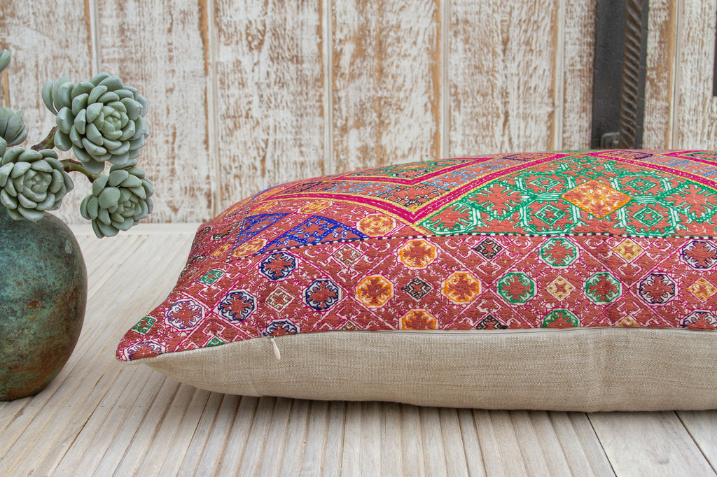 Antique Aasha Sindh Silk Pillow (Trade)