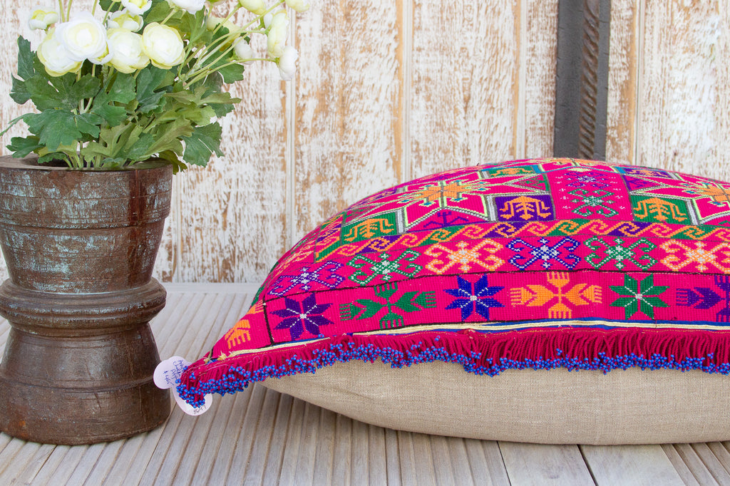 Ishani Thar Silk Embroidered Antique Pillow