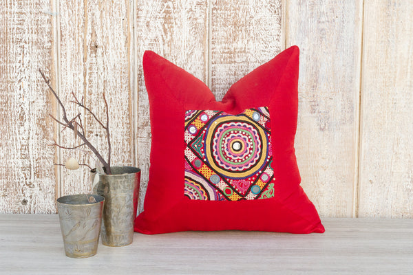Diya Indian Silk Decorative Pillow Cover