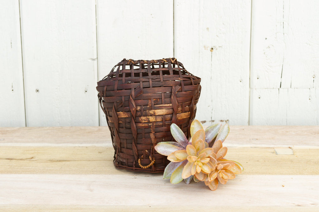 Vintage Asian Woven Fish Basket (Trade)