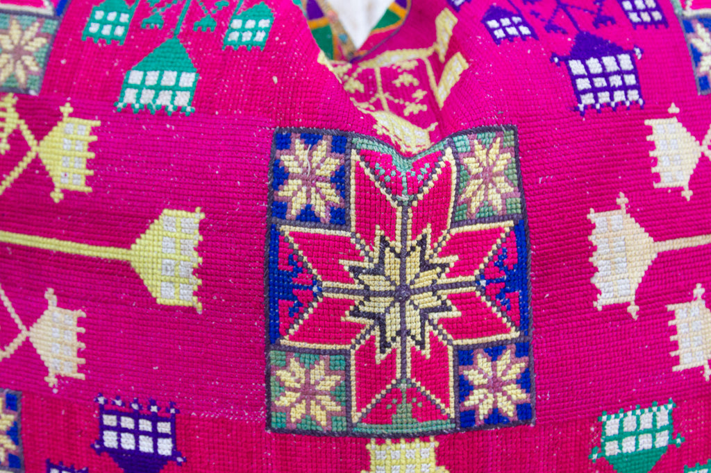 Hemani Thar Silk Embroidered Antique Pillow
