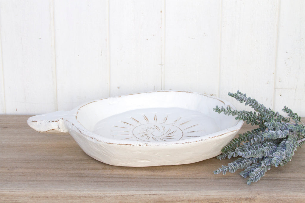 Abhir White Floral Food Bowl (Trade)