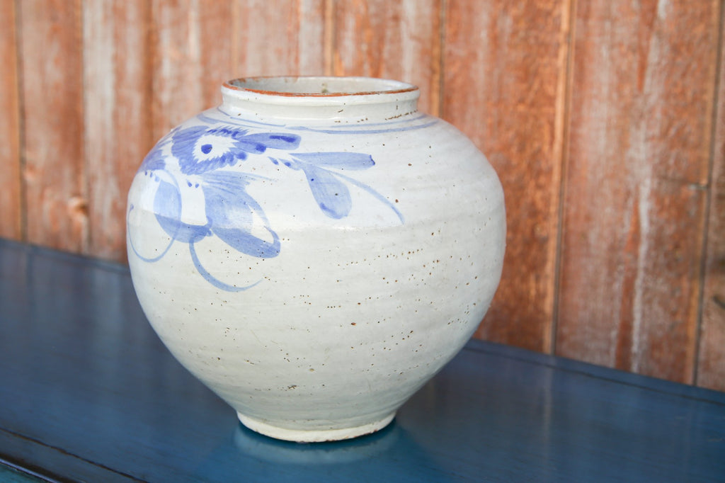 Vintage Blue and White Vase (Trade)