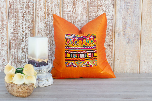 Kanak Indian Silk Decorative Pillow Cover