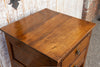 Antique English Elm Two Drawer End Table