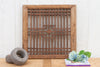 Antique Asian Oxidized Wooden Window