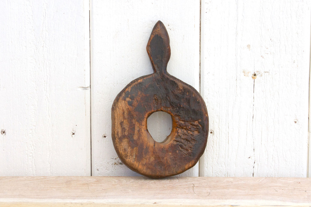 Rustic Antique Round Handle From Nepal