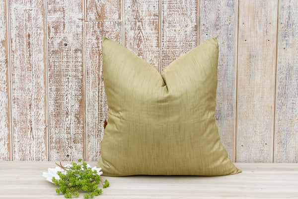 Sage Large Square Indian Silk Pillow Cover