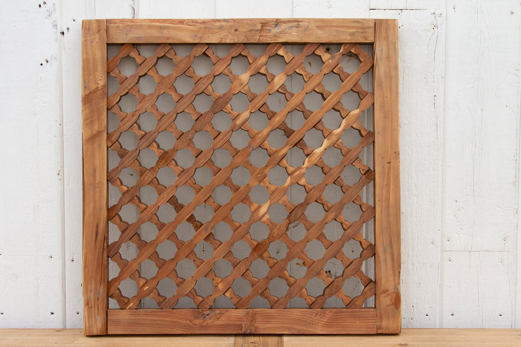 Oxidized Brown Old Lattice Window