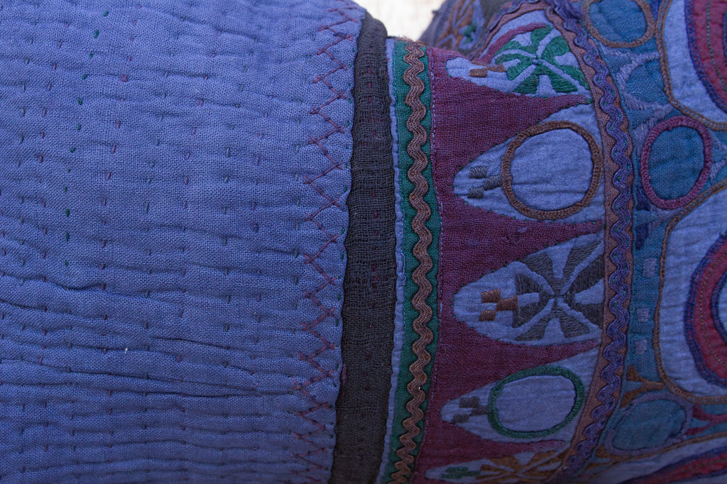 Nilar Antique Indigo Grain Sack Pillow