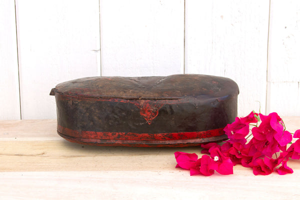 Rare Lacuquered Burmese Leather Box