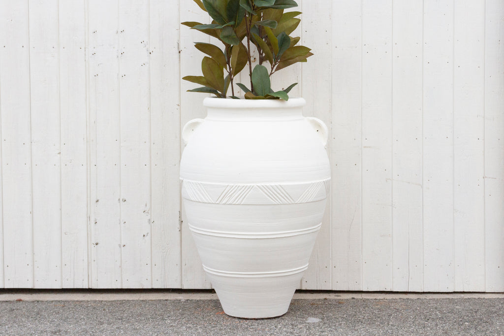 large white outdoor plant pots Large Enchanting Mediterranean White Planter