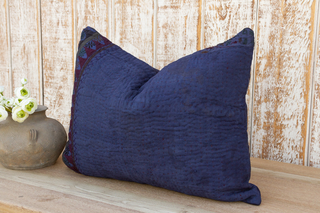 Lwin Antique Indigo Grain Sack Pillow (Trade)