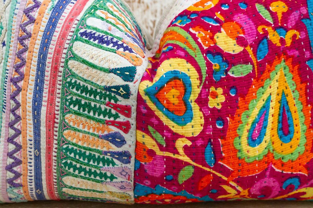 Daivika Antique Tribal Grain Sack Pillow (Trade)