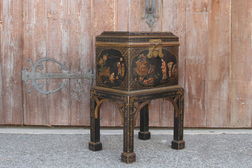Vintage Chinoiserie Painted Box on a Stand (Trade)