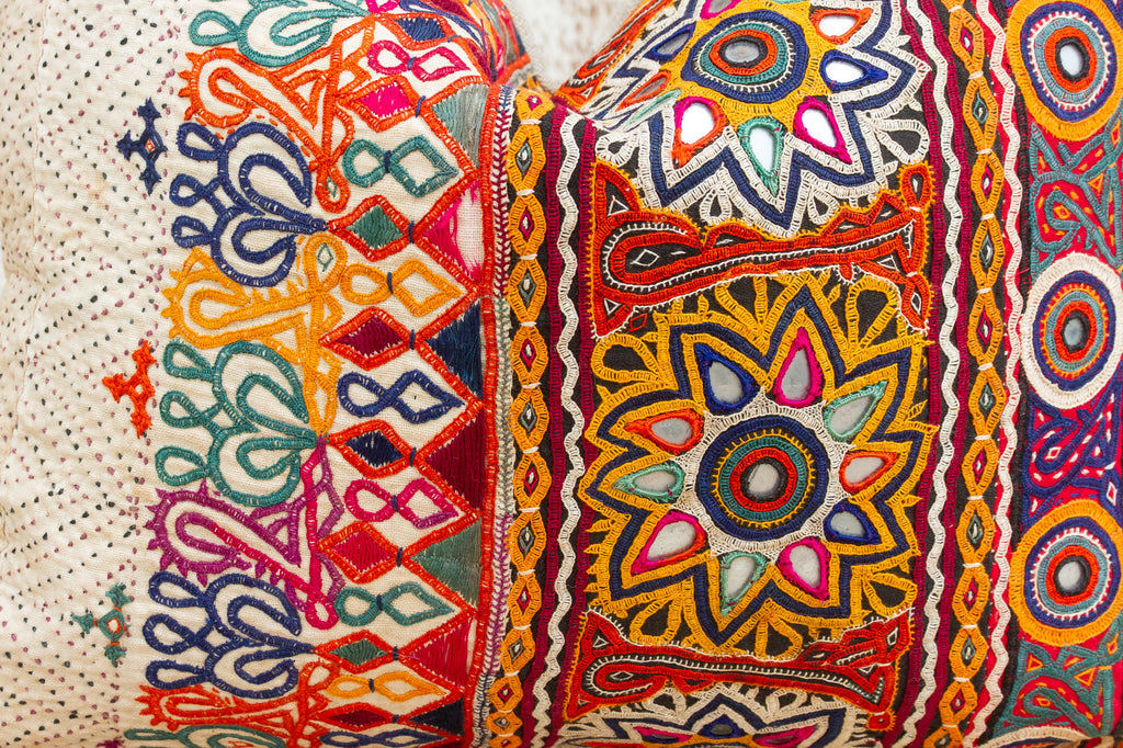 Jeyya Antique Tribal Grain Sack Pillow