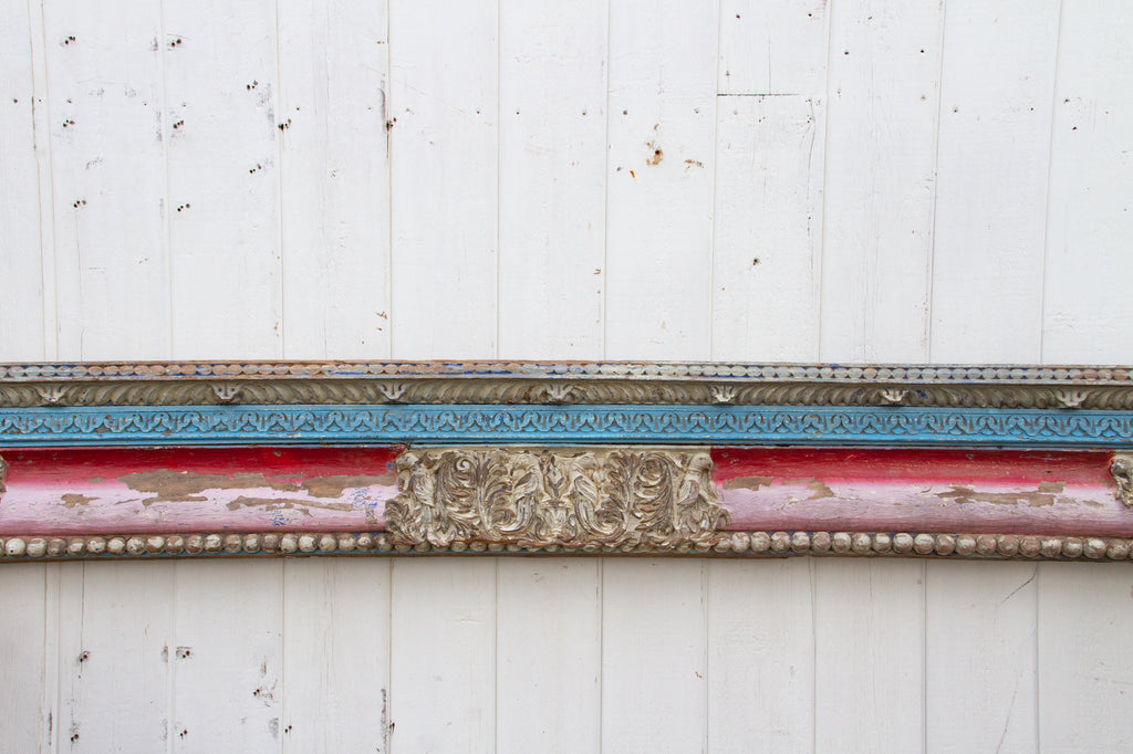 Antique Colorful Indian Carved Beam