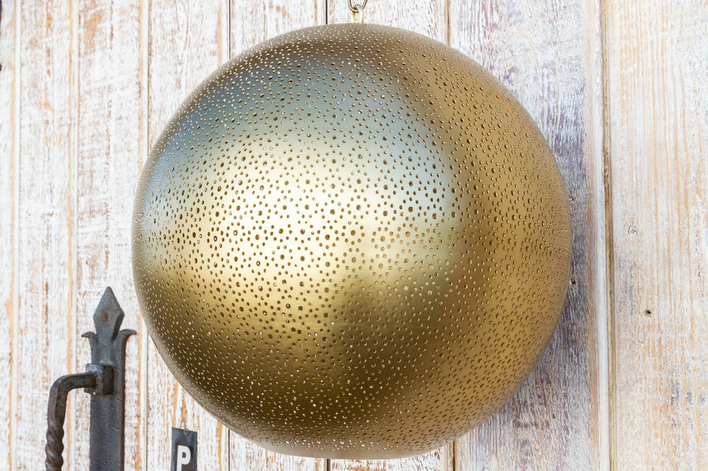 Gold Filigree Lucknow Sphere Pendant Lantern (Trade)