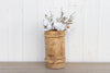 Tall Rustic Wood & Bamboo Vase