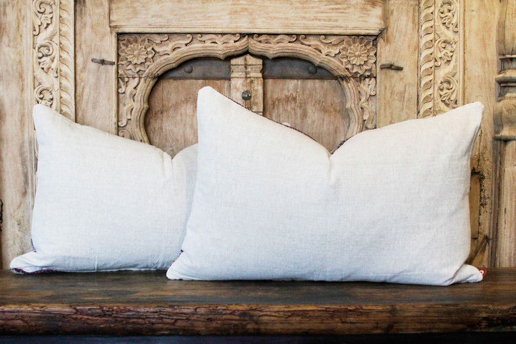 Ummid Bengal Kantha Lumbar Pillow, Pair (Trade)