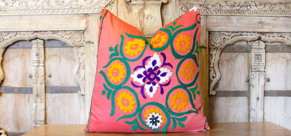 Gulshan Suzani Square Pillow (Trade)