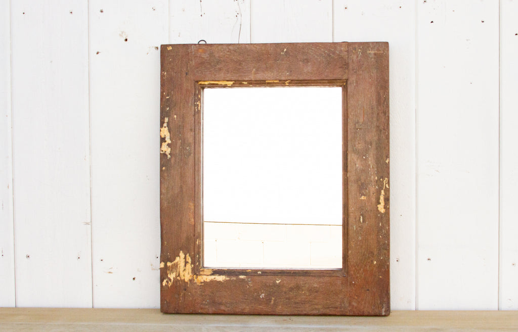 Rustic Teak Wall Mirror