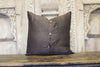 Small Foliate Brown Heritage Silk Pillow (Trade)